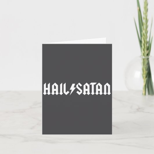 Hail Satan Rockstar Karte (Vorderseite)