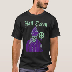 Hail Satan Satanic Vintag Horror Church Devil Men T-Shirt
