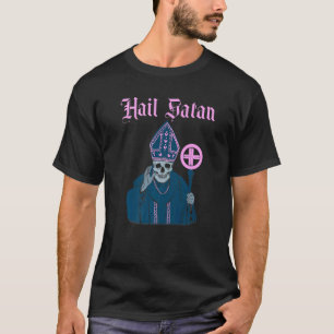 Hail Satan Satanic Vintag Horror Church Devil Men T-Shirt