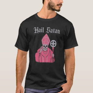 Hail Satan Satanischer Vintage Horror Kirche Teufe T-Shirt