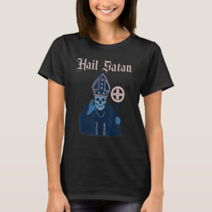 Hail Satan Satanischer Vintage Horror Kirche Teufe T-Shirt