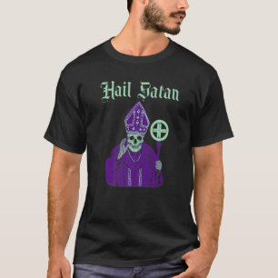 Hail Satan Satanischer Vintage Horror Kirche Teufe T-Shirt
