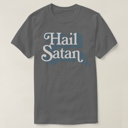 Hail Satan Typografie Design T-Shirt (Design vorne)