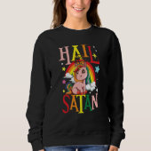 Hail Satan Unicorn Rainbow Sweatshirt (Vorderseite)