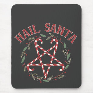 Hail Satan Weihnachten Krampus Xmas Teufel Süßigke Mousepad