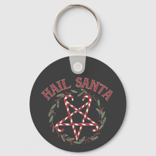 Hail Satan Weihnachten Krampus Xmas Teufel Süßigke Schlüsselanhänger