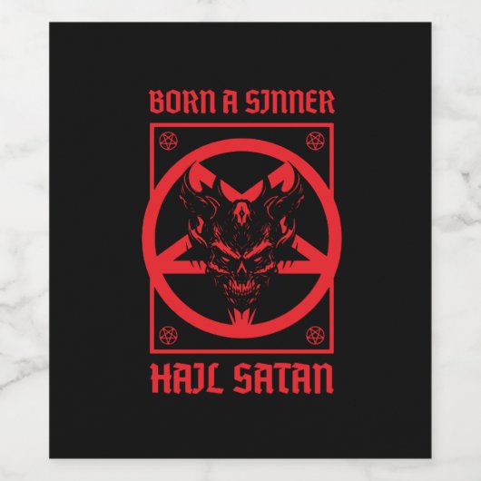 Hail Satan Weinetikett (Einzelnes Label)