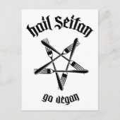 Hail Seitan 1.1 (schwarz) Postkarte (Vorderseite)