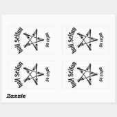 Hail Seitan 1.1 (schwarz) Rechteckiger Aufkleber (Blatt)