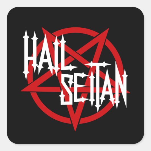 Hail Seitan Quadratischer Aufkleber (Vorderseite)