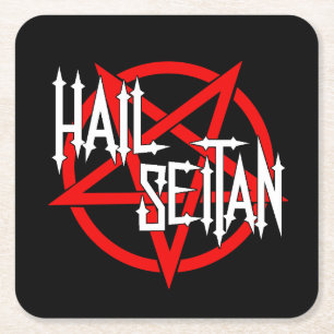 Hail Seitan Square Paper Untersetzer