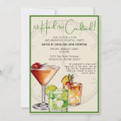 Hail the Cocktail farbenfrohe Party Einladung (Vorderseite)