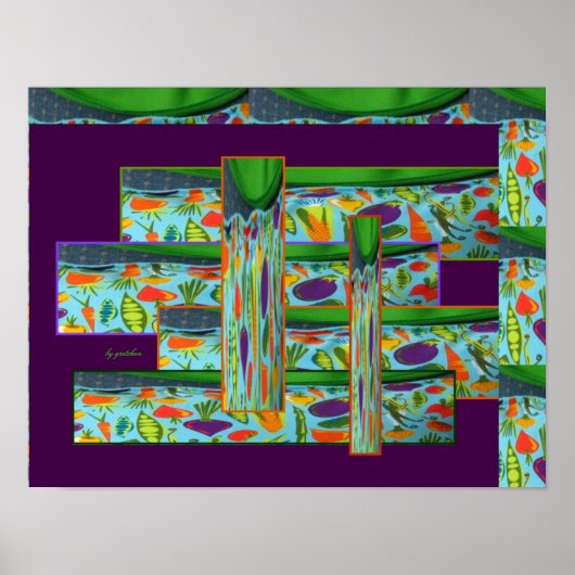 Hail to Veggies Collage Poster (Vorne)