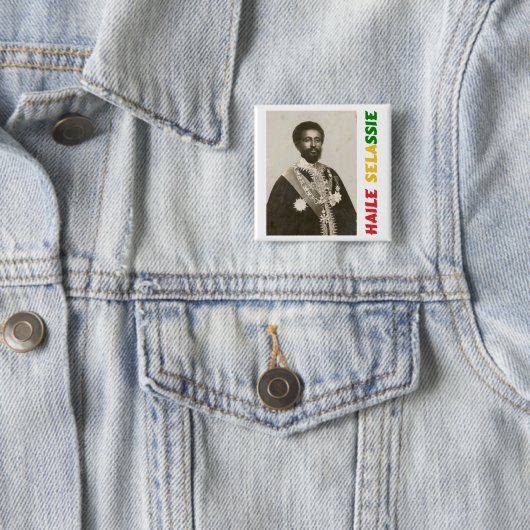 Haile Selassie Abzeichen Button (Beispiel)