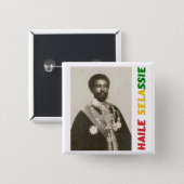 Haile Selassie Abzeichen Button (Vorne & Hinten)