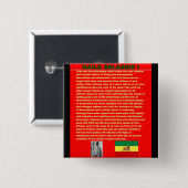 Haile Selassie berühmte Kriegs-Rede zu UNO 1963 Button (Vorne & Hinten)