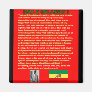 Haile Selassie berühmte Kriegs-Rede zu UNO 1963 Magnet