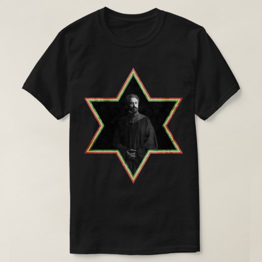 Haile Selassie Davidsstern T-Shirt (Design vorne)