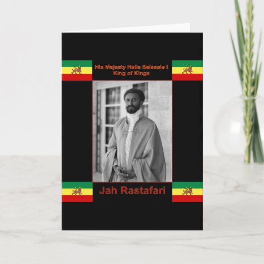 Haile Selassie der Löwe von Judah, Jah Rastafari Karte (Vorderseite)