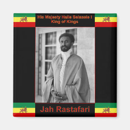 Haile Selassie der Löwe von Judah, Jah Rastafari Magnet