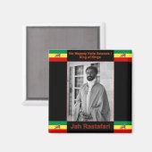 Haile Selassie der Löwe von Judah, Jah Rastafari Magnet (Vorderseite/Rückseite)