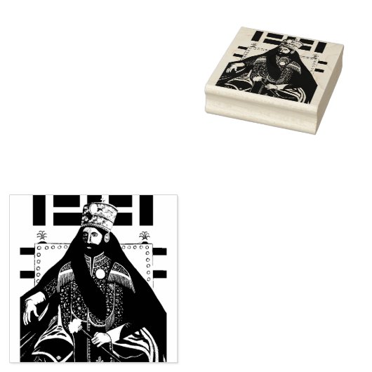 Haile Selassie Emperor of Ethiopia Rastafari Stamp Gummistempel (Stempel)