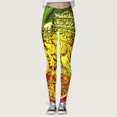 Haile Selassie Empress Menen Rasta Leggings (Vorderseite)