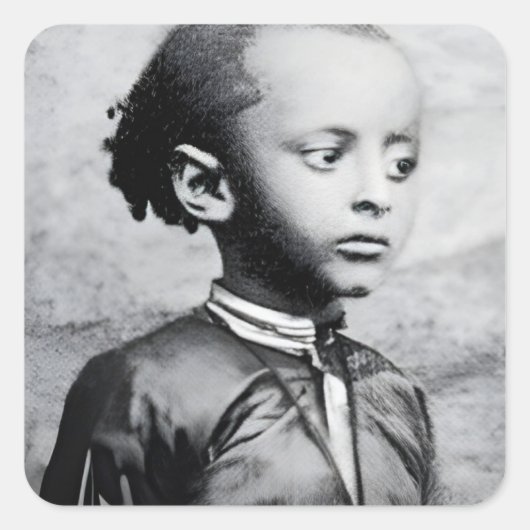 Haile Selassie Ethiopia Rasta Jah Rastafari Reggae Quadratischer Aufkleber (Vorderseite)