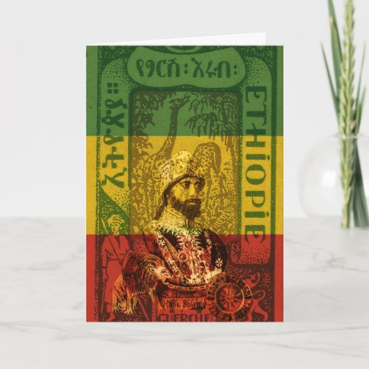 Haile Selassie Grußkarte Karte (Vorderseite)