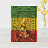 Haile Selassie Grußkarte Karte (Gelbe Blume)