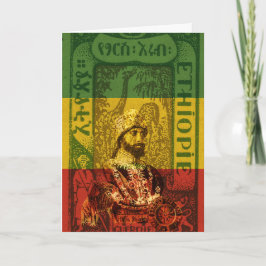 Haile Selassie Grußkarte Karte