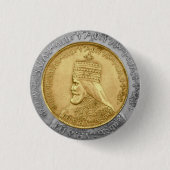 Haile Selassie HIM Jah Rastafari Livity INI Bless Button (Vorderseite)