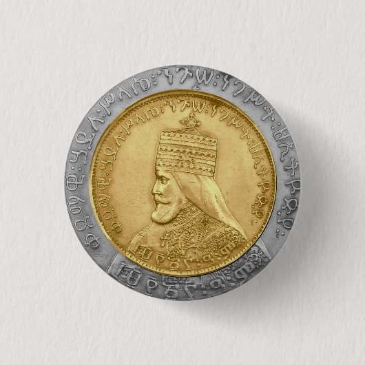 Haile Selassie HIM Jah Rastafari Livity INI Bless Button (Vorderseite)