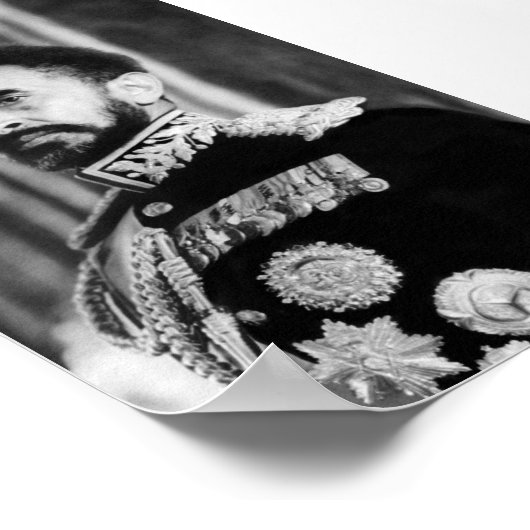 Haile Selassie HIM Jah Rastafari Rasta Reggae Root Poster (Ecke)