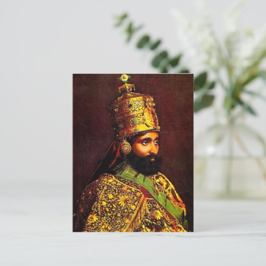 Haile Selassie - HIM - Rastafari - Postcard Postkarte (Stehend Vorderseite)