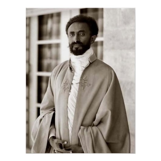 Haile Selassie - HIM - Rastafari - Wood Poster (Vorderseite)