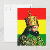 Haile Selassie I - HIM - Jah Rastafari - Postcard Postkarte (Vorne/Hinten)