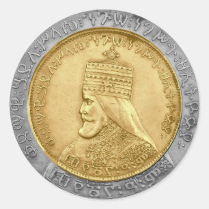 Haile Selassie I HIM Jah Rastafari Rasta Jah Segne Runder Aufkleber