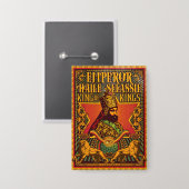 Haile Selassie I Jah Rastafari Rasta Reggae Roots Button (Vorderseite/Rückseite)