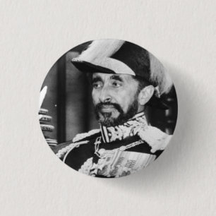 Haile Selassie I Jah Rastafari Reggae Rasta Button