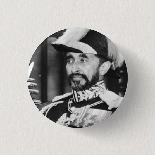 Haile Selassie I Jah Rastafari Reggae Rasta Button (Vorderseite)