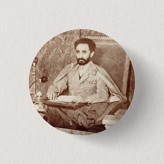 Haile Selassie I Jah Rastafari Reggae Rasta Button (Vorderseite)