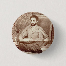 Haile Selassie I Jah Rastafari Reggae Rasta Button