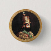 Haile Selassie I Jah Rastafari Reggae Rasta Button (Vorderseite)