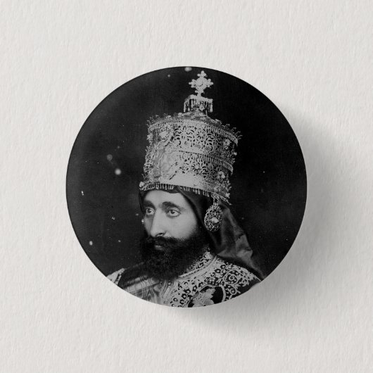 Haile Selassie I Jah Rastafari Reggae Rasta Button (Vorderseite)