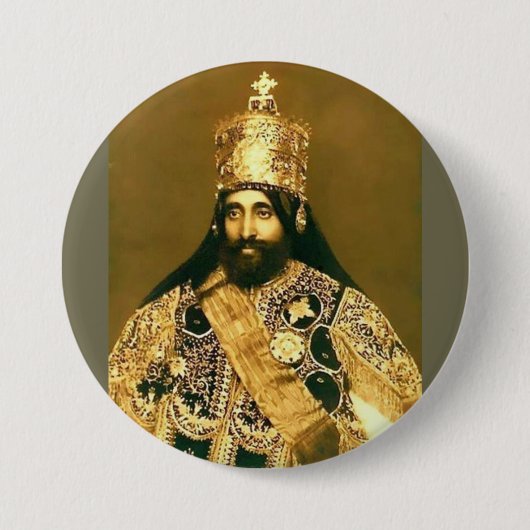 Haile selassie I Knopf Button (Vorderseite)