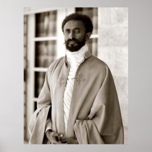 Haile Selassie - IHM - Rastafari - Holzposter Poster