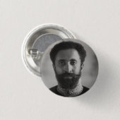 Haile Selassie - Jah - Messiah - Rastafari Button (Vorne & Hinten)