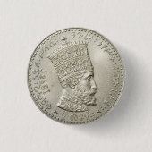 Haile Selassie - Jah - Messiah - Rastafari Button (Vorderseite)