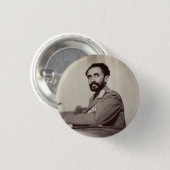 Haile Selassie - Jah - Messiah - Rastafari - Schal Button (Vorne & Hinten)